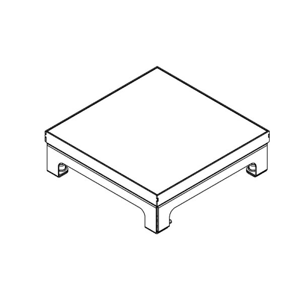 Produktbild UBD 215 202  -  Unterflur-Bodendose UBD 210 small inkl. belegtem Blinddeckel aus Chromstahl, geschliffen